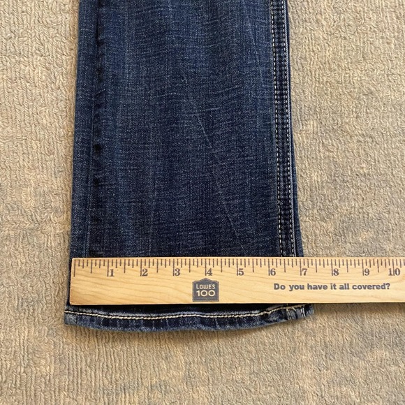 BKE Aiden Jeans Mens 27x34 Blue Dark Wash Straight Stretch Denim Pants Casual - Picture 8 of 14
